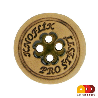 Knoflík se čtyřlístkem 4 cm