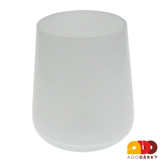 Bílá váza kónická 15,5 cm