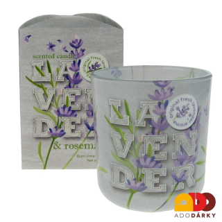 Svíčka ve skle Lavender & Rosemary Ø 7,8 x 8,5 cm