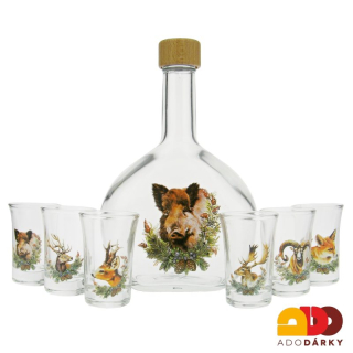 Sada 6 odlivek s láhví "Divočák" 0,5 l