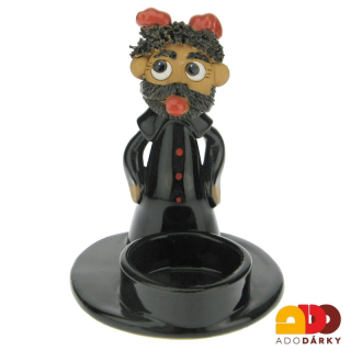 Svícen s čertem 13,5 cm