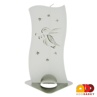 Ručně malovaná svíčka Anděl 14 cm