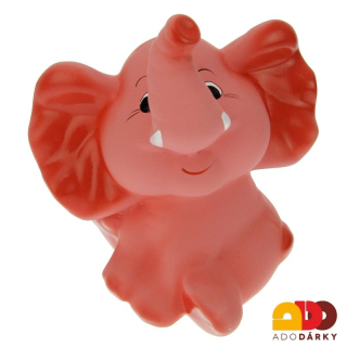 Pokladnička slon střední růžový 26 cm