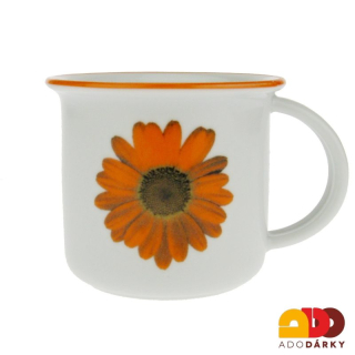 Hrnek mokka oranžová gerbera 0,1 l