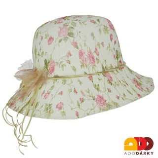 Dámský letní klobouk s růžemi