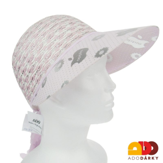 Dámský klobouk s kšiltem růžovo fialový