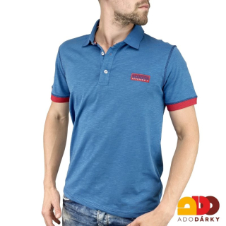 Pánská polokošile krátký rukáv modrá