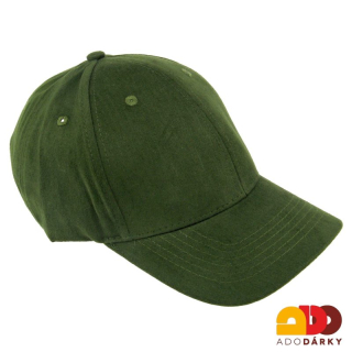 Kšiltovka khaki jednobarevná