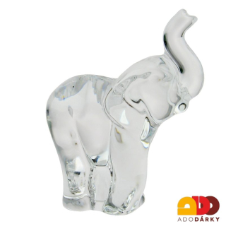 Skleněný slon Bohemia crystal 8,5 cm
