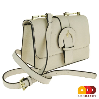 Kabelka smetanová s páskem 25 cm