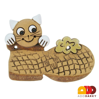 Keramická kočka v botě 12 cm