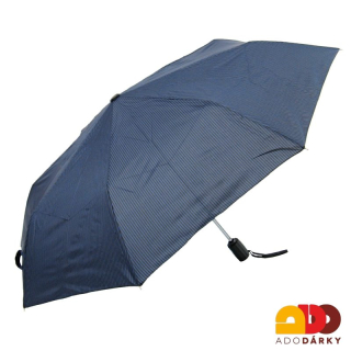 Skládací deštník pruhovaný, modro černý