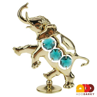 Slon Crystocraft 24K zlacená figurka