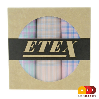 Dámské kapesníky sada 3 ks v papírové krabičcce - var. 1