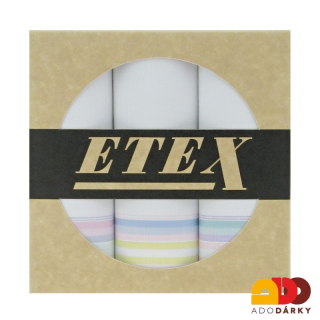 Dámské kapesníky sada 3 ks v papírové krabičce - var. 3