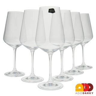 Sklenice na víno Sandra 550 ml, sada 6 ks
