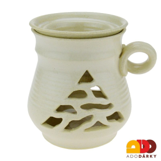 Aromalampa stromeček, baňatá, bílá 13 cm