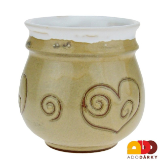 Cukřenka z keramiky se srdcem
