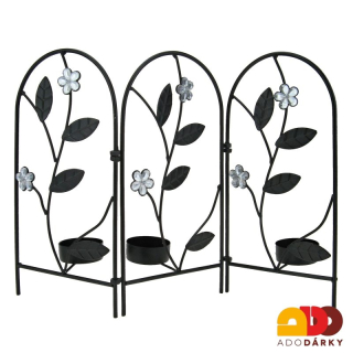 Svícen paraván na 3 svíce 34 cm