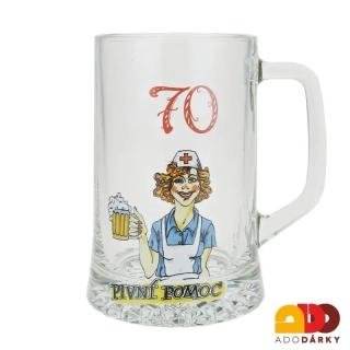 Půllitr "70 Pivní pomoc"