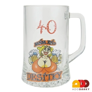 Půllitr "40 Mám rád desítky"
