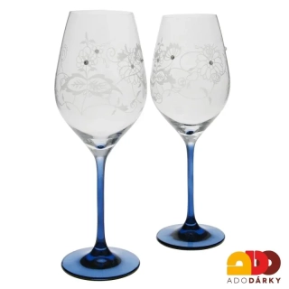 Sklenice na víno Cibulákový dekor 360 ml sada 2 ks