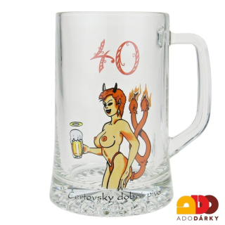 Půllitr "40 Čertovsky dobré pivo"