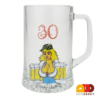Půllitr "30 Dva litry denně..."
