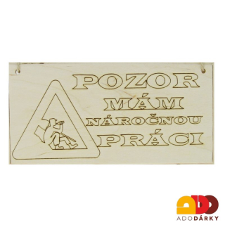 Dřevěná cedulka: Mám rád vůni vzduchu bez příchuti cigaret 20 cm