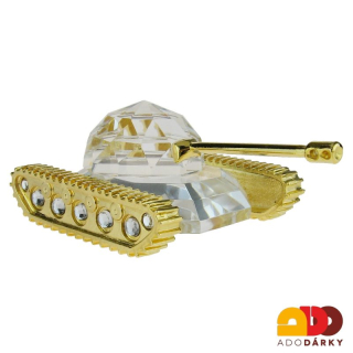 Tank s křišťálem zušlechtěný 14K zlatem