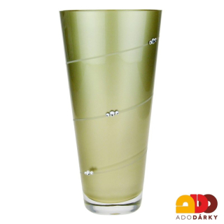 Váza zlatá brus Swarovski 25 cm