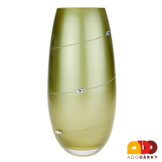 Váza zlatá brus Swarovski 25 cm