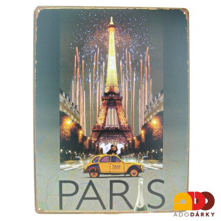 Plechová cedule - "Paris" 30 x 40 cm