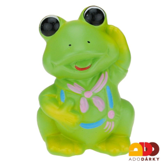 Pokladnička žába s šátkem 16 cm