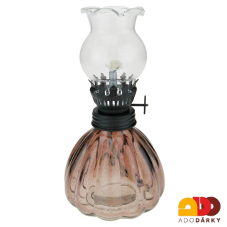 Fialová petrolejová lampa 16,5 cm