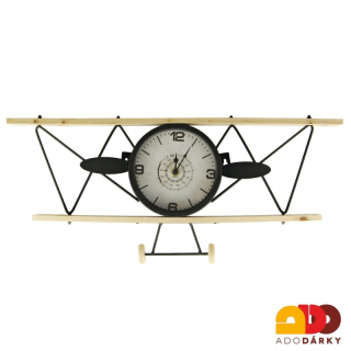 Hodiny letadlo 55 cm