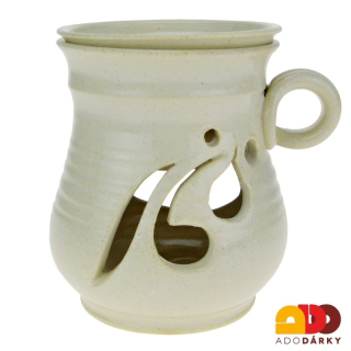 Aromalampa baňatá bílá 13 cm