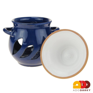 Aromalampa baňatá modrá 12,5 cm