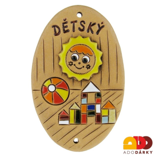 Štítek na dveře - Dětský pokoj 14 cm - var. 11