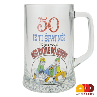 Půllitr "50 Je ti špatně? to je z vody"