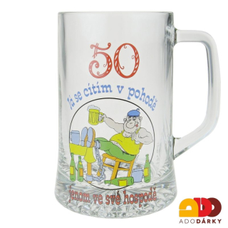 Půllitr "50 Já se cítím v pohodě, jenom ve své hospodě..."