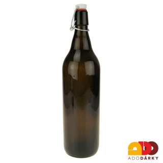 Láhev na pivo s plastovým uzávěrem 1l