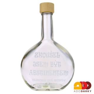 Láhev s vtipným nápisem "Zkoušel jsem..." 0,5 l