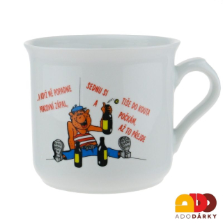 Hrnek "A když mě popadne pracovní zápal..." 465 ml
