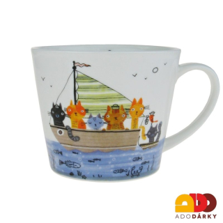 Hrnek kočky na loďce 0,61 l