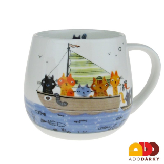 Hrnek kočky na loďce 0,43 l