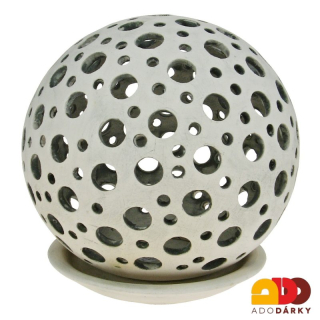 Lampión koule velká přírodní 19 cm