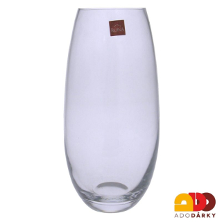 Skleněná váza baňatá 25 cm