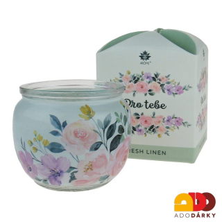 Svíčka ve skle PRO TEBE / Fresh linen