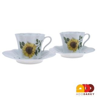 Duo šálky s podšálky "Slunečnice" 0,18 l